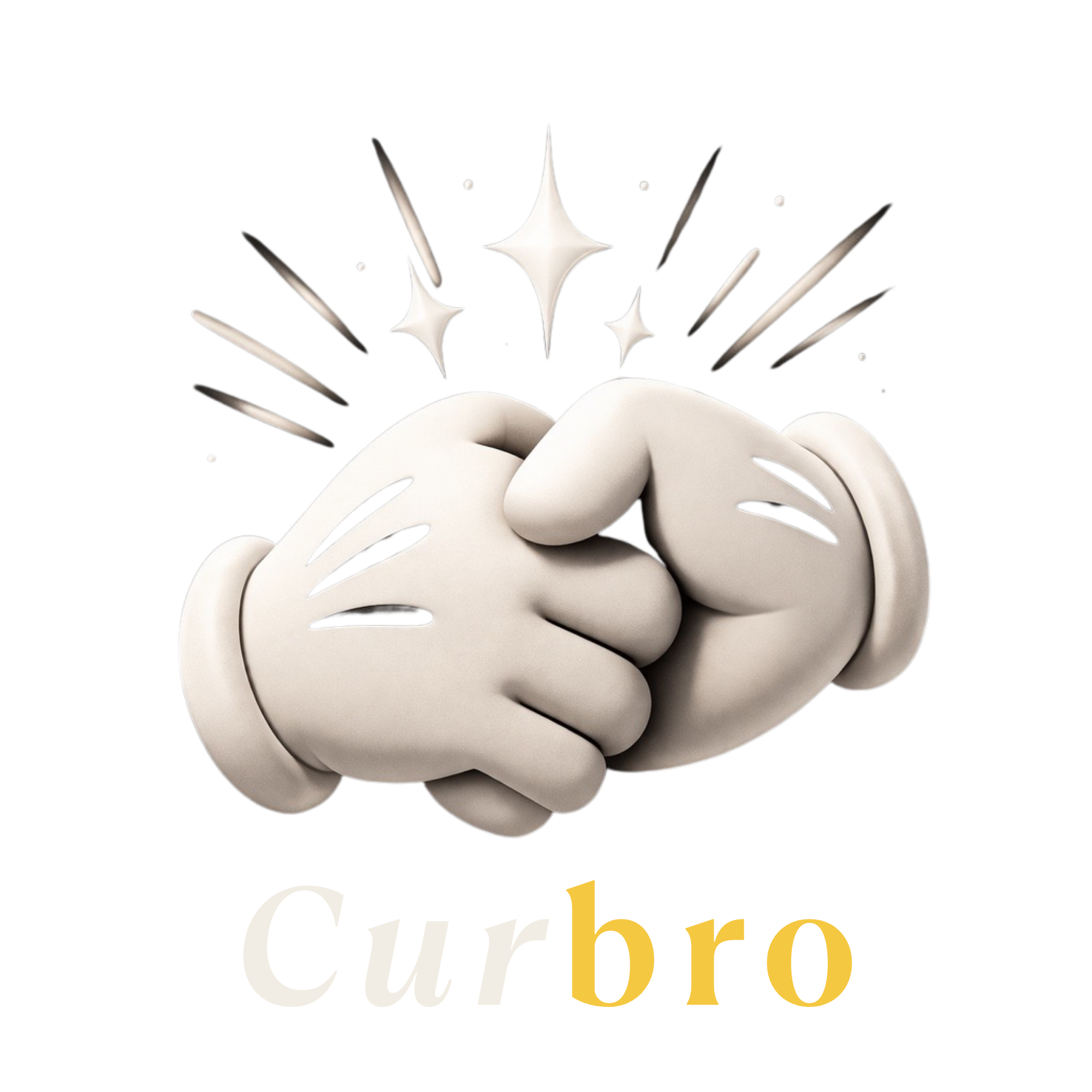 Curbro app icon with two hands meeting beneath a star